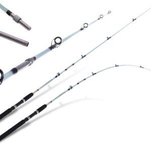 Solid Fiber Screw Unbreakable 2pcs Fishing Rod