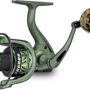YOLO FC Series Metal Spinning Fishing Reel, Stainless Steel Handle, Power Knob, 6BB, 10kg Drag Capacity (FC 4000/5000/6000)